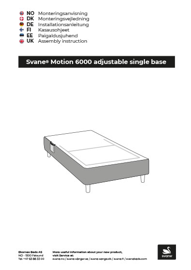 Montering Motion 6000 regulerbar seng